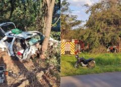 EM PANORAMA SP, MOTORISTA MORRE E PASSAGEIROS FICAM FERIDOS APÓS CARRO BATER CONTRA ÁRVORE EM VICINAL