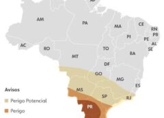NOVE ESTADO DO CENTRO-SUL DEVEM TER TEMPESTADES NESTA QUINTA: PR,SP E MS TÊM RISCO DE TORNADO